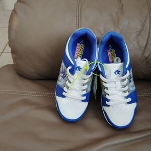 Sonic Kids Blue and White Sneakers